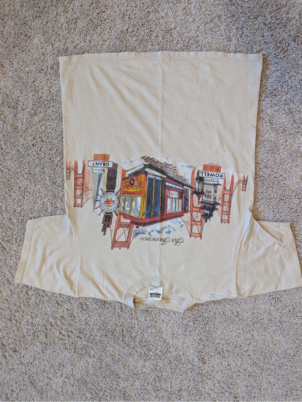 San Francisco Cable Car Graphic Tee - Cream
